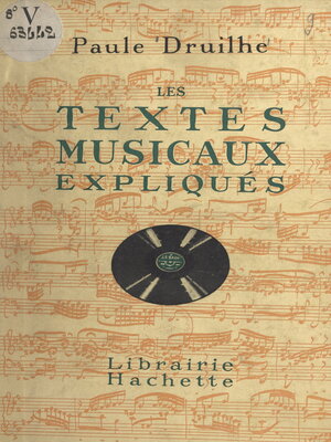 cover image of Les textes musicaux expliqués